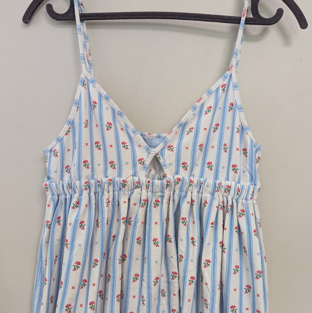 Hill House The Aurora Sleep Dress Floral Stripe Pajamas Nightgown Lounge - Picture 5 of 15